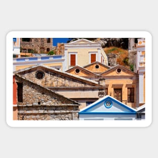 Circles and triangles  - Symi island Sticker